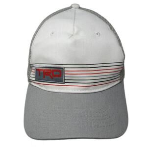 Head to Toe 5 Panel White One Size Trucker Hat TRD Racing Logo Mesh Back Patch